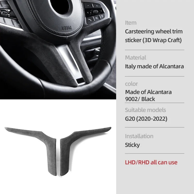 For BMW G20 G28 G23 Serie 3 4 Made of Alcantara Center Console Gear Shift Knob Panel Cover Trim Sticker Car Interior Accessories