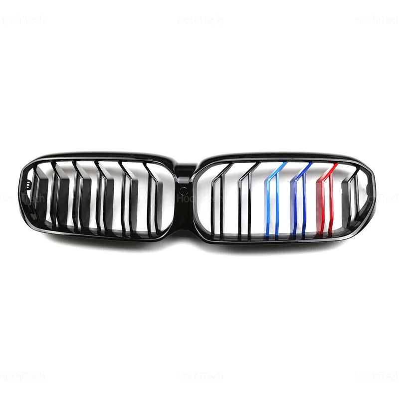 For BMW 5 Series G30 G38 G31 F90 M5 LCI 2020-2023 Car Front Bumper Grille Racing Grills Replacement 2 Slat Gloss Black Grilles
