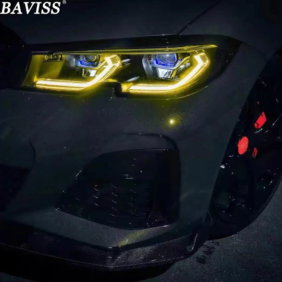 Lemon Yellow DRL CSL Style For 2019-2022 BMW 3 series CSL Yellow G20 G21 Laser daytime running lights Module 8496134 63118496134