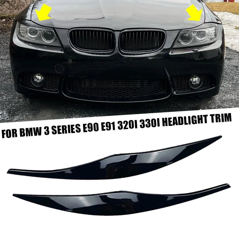 Headlight eyebrows for BMW 3 Series E90, E91