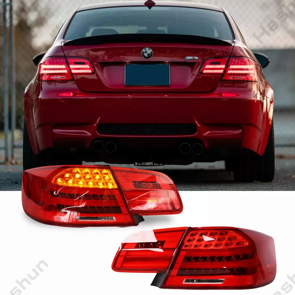 Pair Full LED Taillights For BMW 3 Series E92 M3 coupe 328i 335i 330i 2006 - 2012 Taillamp Rear Lamp Brake Fog Turn Signal Light