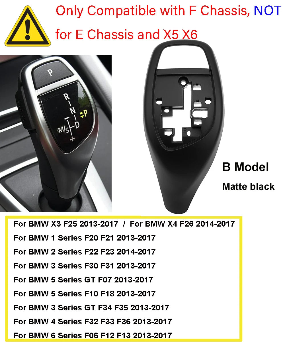 Car Gear Knob Shift Lever Cover Replacement for BMW 1 2 3 5 7 Series F10 F20 F21 F22 F11 F01 X1 X3 X4 M3 M5 F30 F25 F Chassis