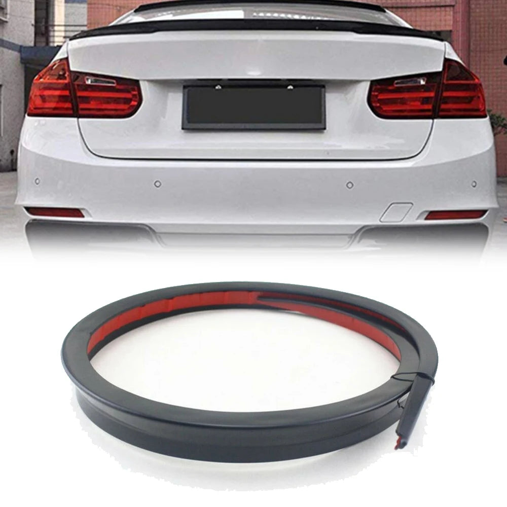 Car ABS Universal 1.2M BlackSpoiler Carbon Fiber Accessory Car Spoiler Soft Car Rear Roof Trunk Spoiler Rear Wing Lip Trim Stick