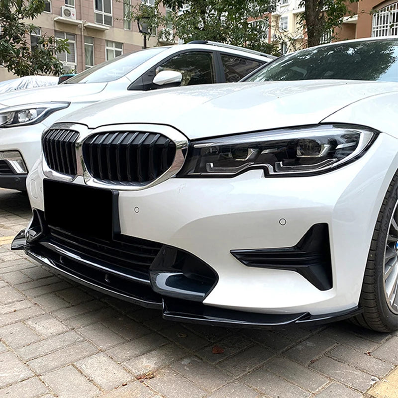 Bumper Lip For BMW 3 Series G20 G21 320i 325i 2019-2022 Car Front Bumper Spoiler Lip Diffuser Splitter Guard Car Body Kit Tuning