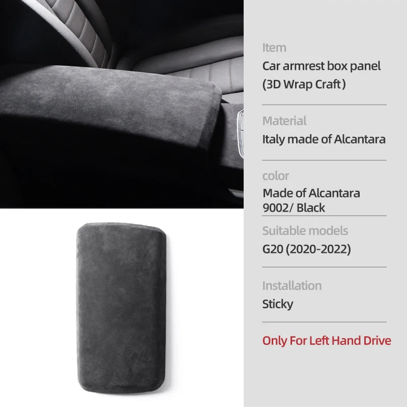 For BMW G20 G28 G23 Serie 3 4 Made of Alcantara Center Console Gear Shift Knob Panel Cover Trim Sticker Car Interior Accessories