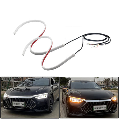 Sequential LED DRL strips with turn signal for BMW headlights, universal fit, view 7