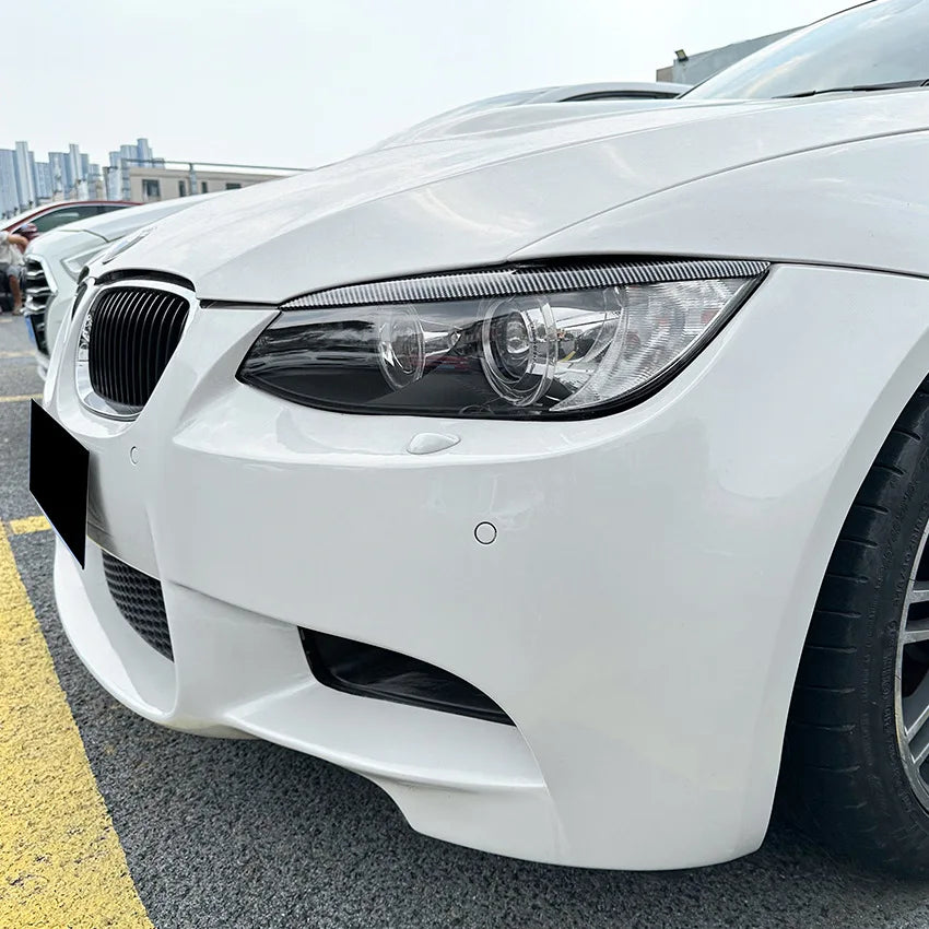 ABS Gloss Headlight Eyebrows Eyelids 2Pcs for BMW E92 E93 3 Series 325i 330i 330d 335i 335d Pre-LCI 3D Stickers Car Accessories