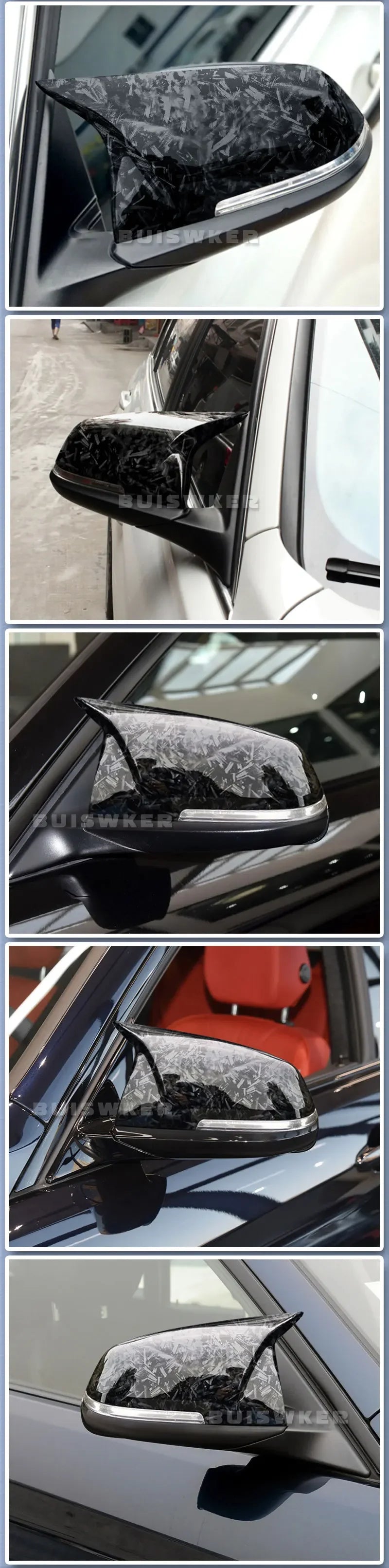 For BMW 1 2 3 3GT 4 M2 i3 Series F20 F21 F22 F23 F30 F31 F32 F33 F34 White Mirror Cover Car Side Rearview Mirror Cap Lid Shell