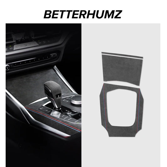For BMW G20 G23 G28 G42 i3 Made of Alcantara Center Gear Shift Panel Trim Cover M Performance Sticker Car Interior Accessories