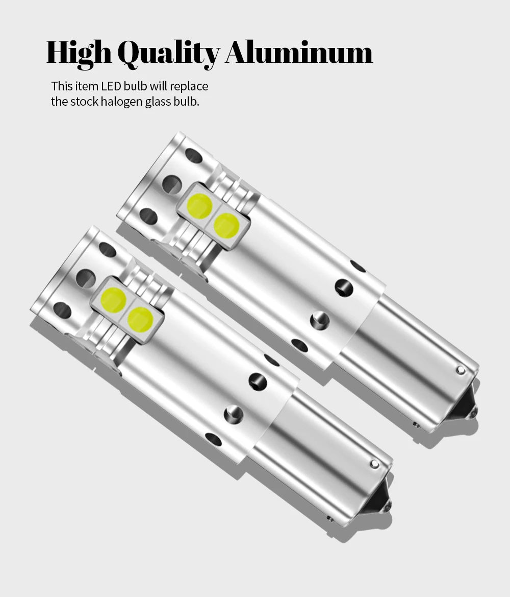 2pcs LED Backup Light Blub Reverse Lamp H21W BAY9S 64136 Canbus For BMW F30 F80 F31 G30 F90 F11 G31 E61 X3 G01 F97 X6 E71 E72