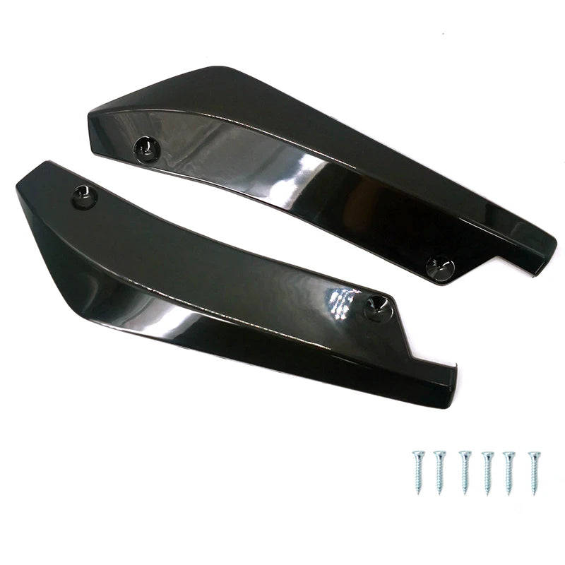 Universal Car Front Rear Bumper Strip Lip Spoiler Diffuser Splitter Scratch Protector Carbon Fiber Winglets Side Skirt Extension