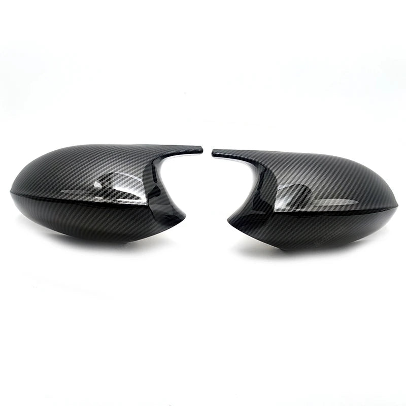 Carbon Fiber Pattern Black Side Mirror cover Caps Replacement for BMW E90 E91 2005-2011 E92 E93 2006-2013 E81 E82 E88 E87 E88