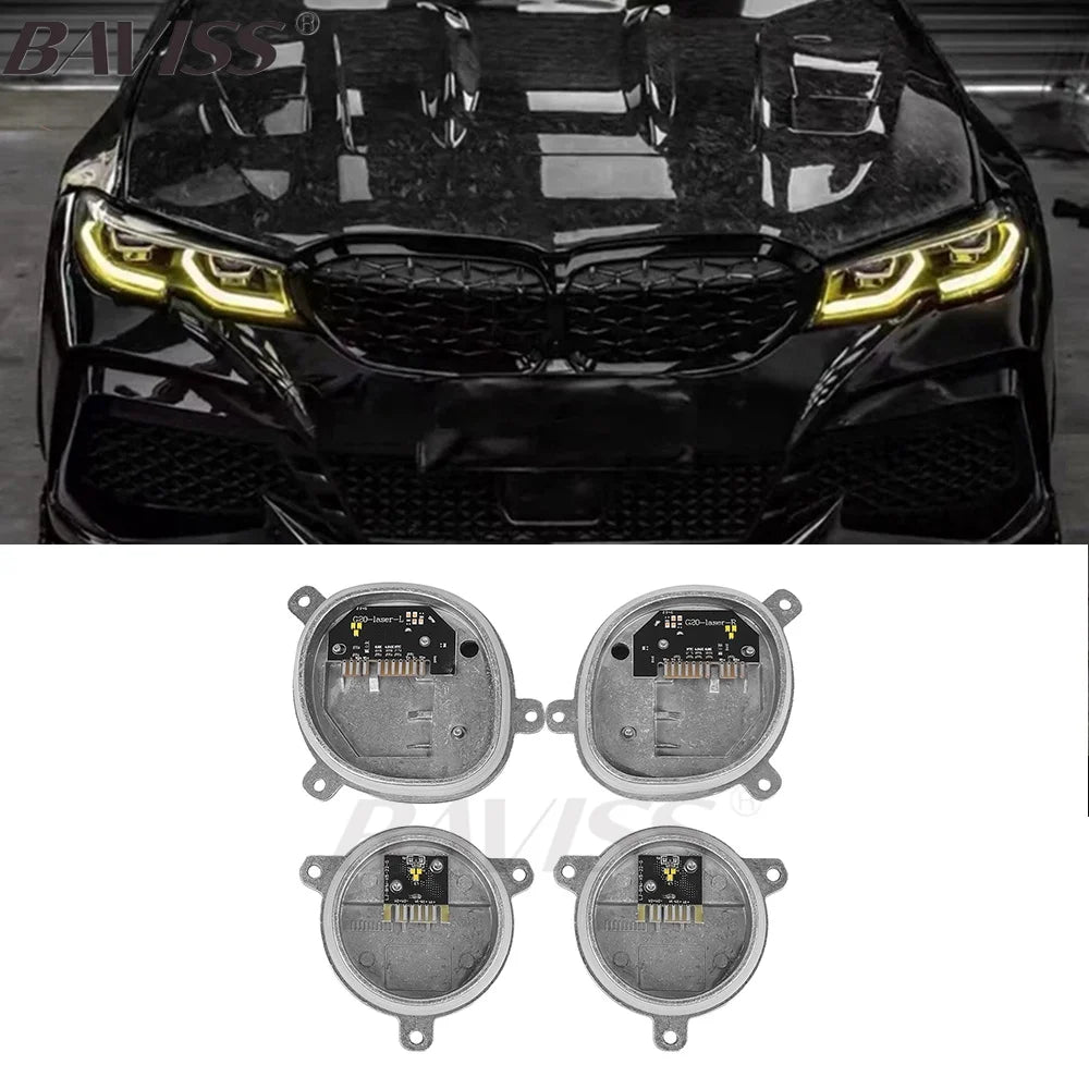 CSL 3 Series G20 Laser Headlight Yellow Lemon Angel Eyes DRL Boards For 2019 2020 BMW G21 320i 330i M340I Amber Daytime Light