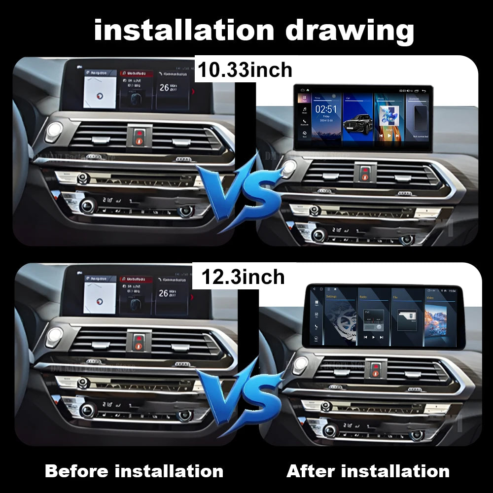 Android OS for BMW X3 G01 X4 G02 2018 - 2020 EVO System Car Radio Video Player Carplay DSP Stereo 12.3 inch Touch Screen 4G WiFi