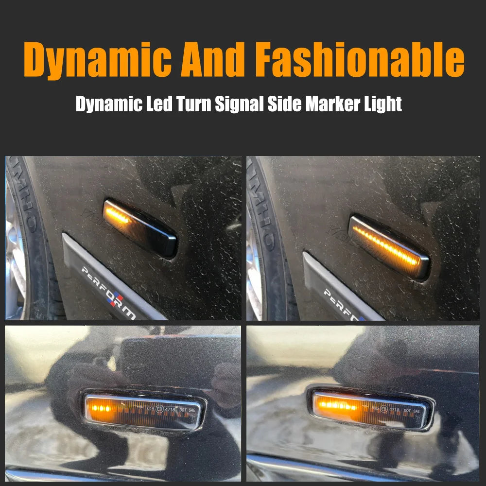 Led Dynamic Turn Signal Light Side Marker Fender Sequential Lamp Blinker Indicator Trim Cover For BMW 5 Series E39 1995-2003 M5