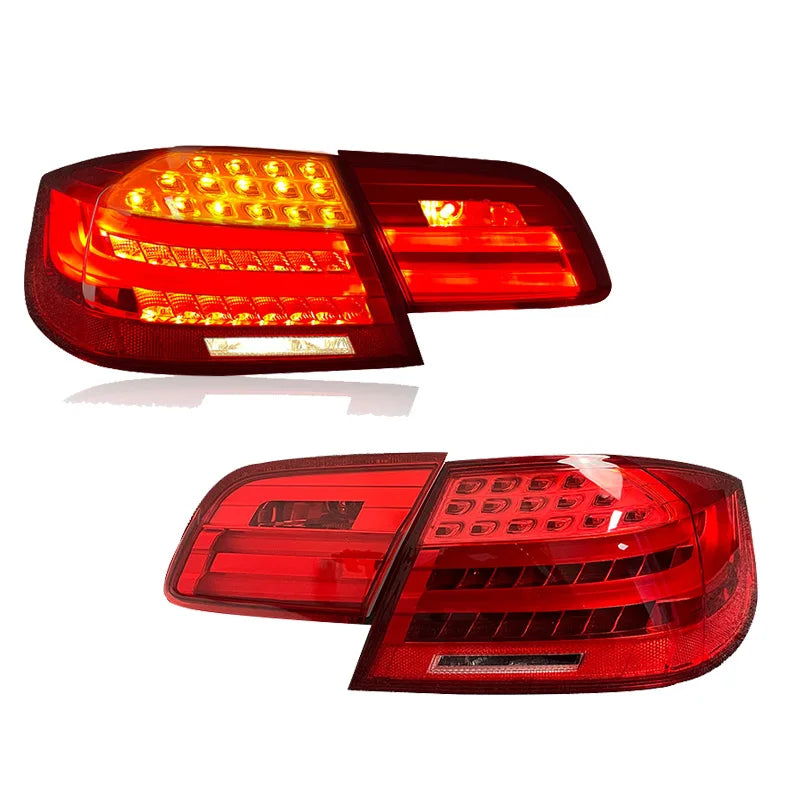 Pair LED Tail Lights For BMW 3 Series M3 E92 330i 335i M3 2005-2013 Rear Brake + Reverse+ Turn Signal Lamp Car Styling