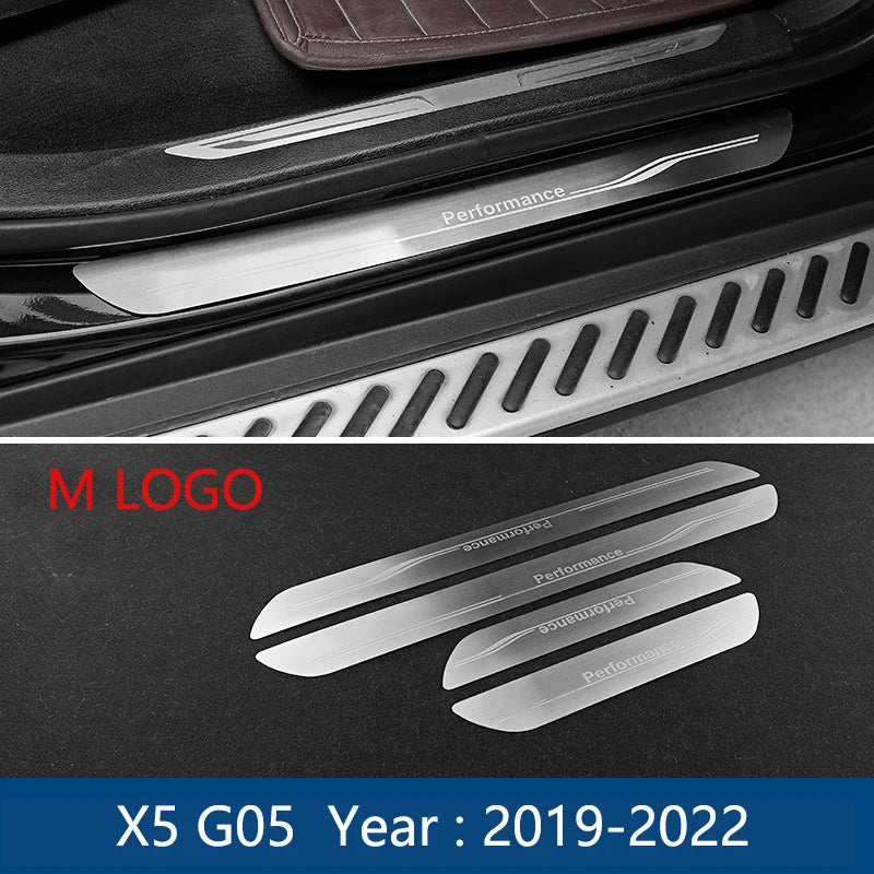 Accessories Door Sill Scuff Plate Guards Protector Sticker For BMW X1 X5 X6 E70 E71 E84 E90 F10 F15 F16 F20 F25 F26 F30 F34 F36