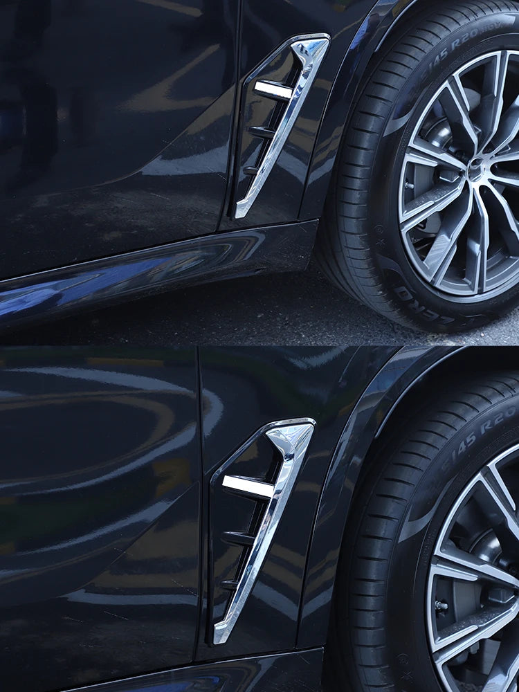 2pcs Car Modified Side Spoiler Wind Knife For BMW X5 G05 X5M F95 2019-2022 Side Fender Vent Decoration Stickers Car-Styling