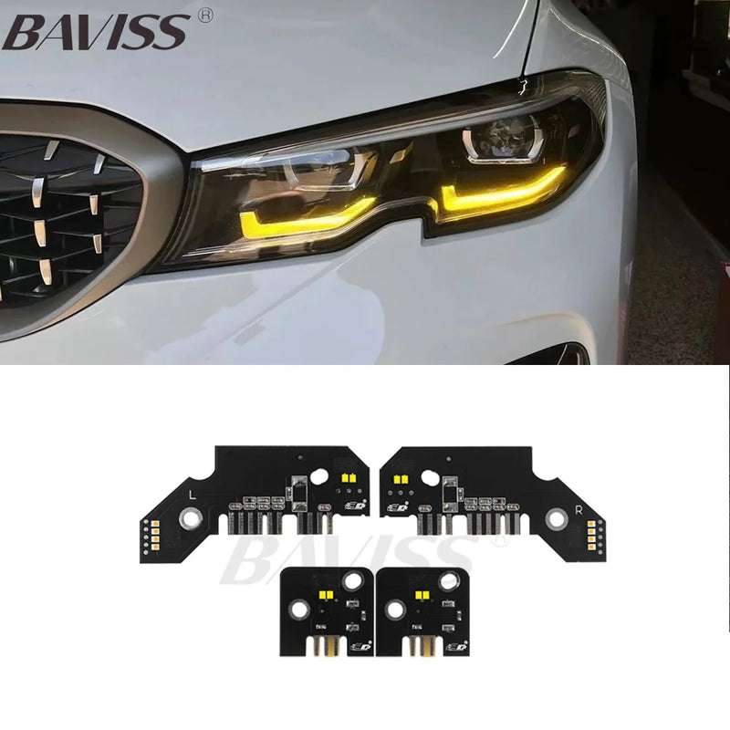 DRL colour boards for BMW G20 LED headlights