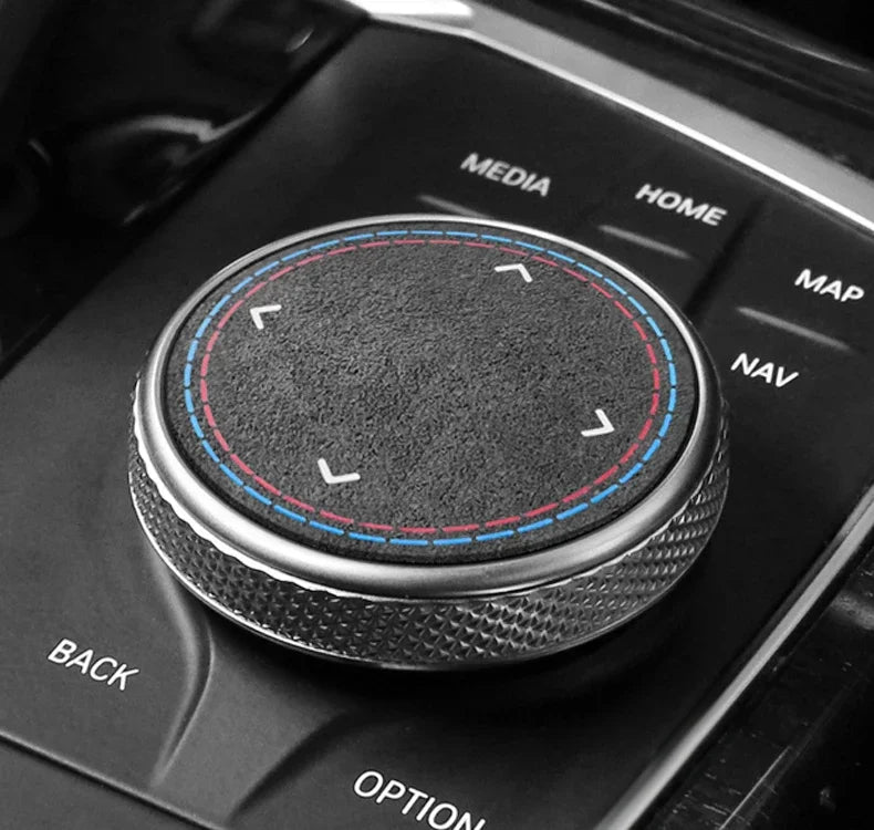Made of Alcantara For BMW G20 F20 F30 F10 F31 F32 F34 F36 Series 1 2 7 X3 X4 X5 X6 i3 iX3 Z4 Car Multimedia Knob Trim Sticker