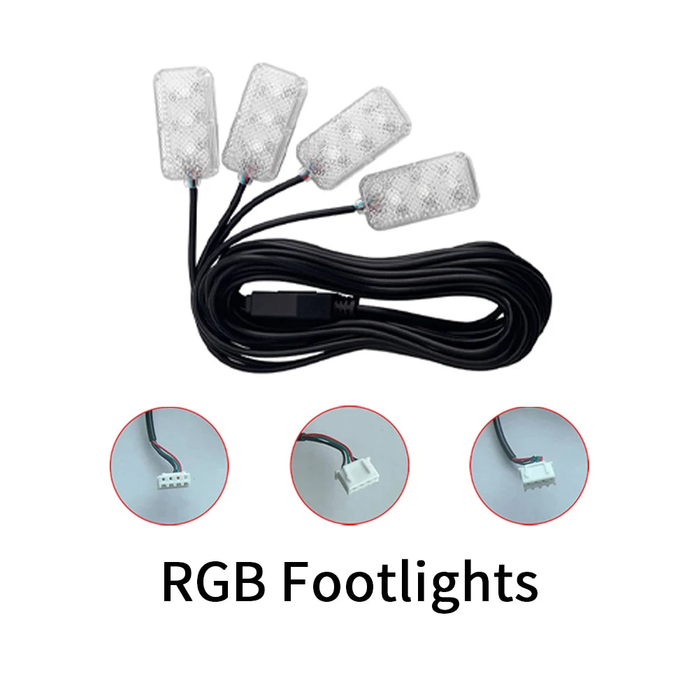 RGBIC "LED Lamp" App Symphony Full Colors Streamer LED Ambient Light Accessories 3wire Strip (4 wire RGB Door/Storage/Footlight)
