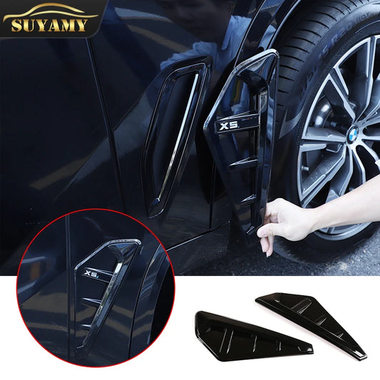 2pcs Car Modified Side Spoiler Wind Knife For BMW X5 G05 X5M F95 2019-2022 Side Fender Vent Decoration Stickers Car-Styling
