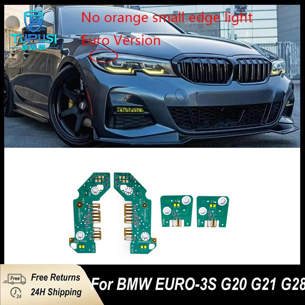 For BMW 3 Series G20 G21 G28 Yellow DRL LED Headlight New Condition Angel Eyes Light Daytime Running Atmosphere Light Accessory