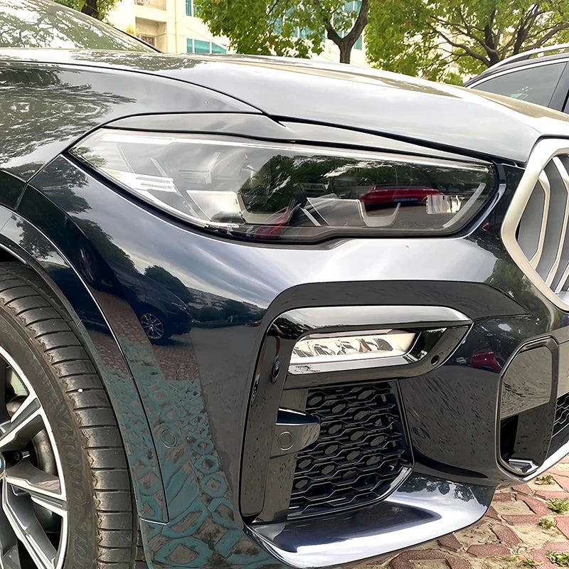 Car Headlight Eyebrows For BMW X5 G05 X6 G06 2019 2020 2021 2022 2023 2024 2025 Eyelids Trim  Auto Body Kits Car Accessories