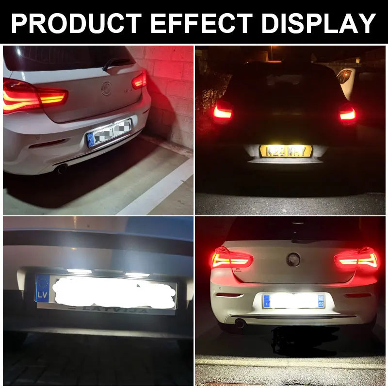 For BMW 1 Series E81 E87 E63 E64 M6 E85 E86 Z4 F12 F13 F20 K48 MINI R60 R61 LED License Number Plate Lamp Car Light Luz No Error
