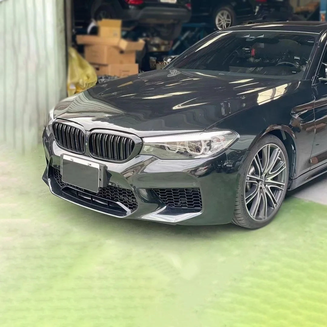 Front Bumper Grill For BMW 5 Series M5 G30 G31 520i 530i 540i ABS 2-Slat Gloss Black Front Kidney Grille