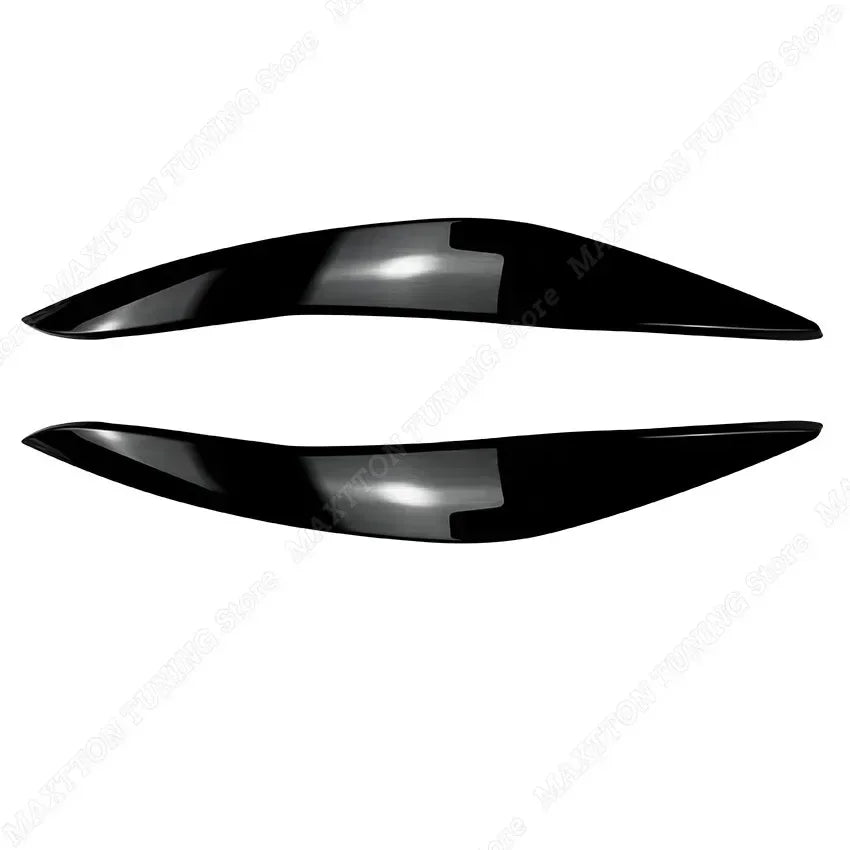 For BMW 5 Series F10 F11 2011-2014 Car Eyelid Front Headlight Eyebrow Cover Eye Lid Trim Sticker Gloss Black ABS Car Accessories