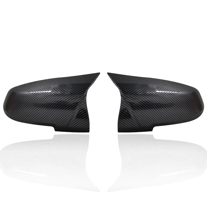 1Pair Side Rearview Wing Mirror Cover Caps For BMW 1 2 3 4 Series F20 F30 F31 F32 F34 F36 E84 2014 -2019 ABS Gloss Black