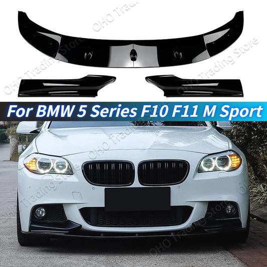 For BMW 5 Series F10 F11 M Sport 535i 528i M550d 2010-2016 Car Front Bumper Lip Splitter Diffuser Body Kit Spoiler Trim Tuning