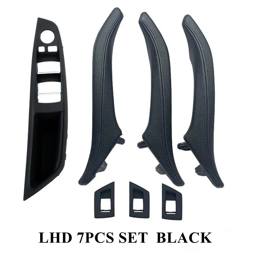 Left Hand Drive LHD Leather Interior Door Pull Handle Assembly Set for BMW 5 Series F10 F11 F18 520 523 525 528 530 535