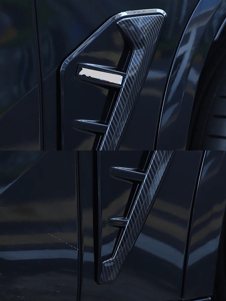 2pcs Car Modified Side Spoiler Wind Knife For BMW X5 G05 X5M F95 2019-2022 Side Fender Vent Decoration Stickers Car-Styling