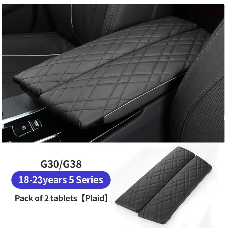 2pc Car Armrest Box Pad Auto Central Arm Rest Box Cover Protect Mat Interior Styling Accessory For BMW G30 G38 G32 6GT 2018-2023