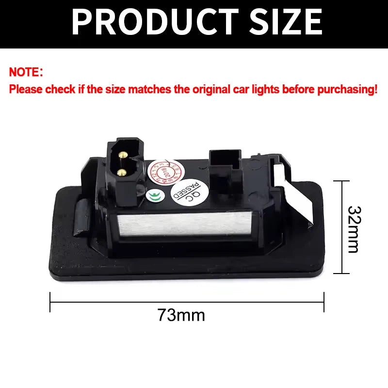 For BMW E92 E93 F30 F31 F45 E39 E60 F10 F11 E70 F80 E84 E82 F22 E90 E91 E61 X1 X3 X5 X6 M3 White LED Number License Plate Light