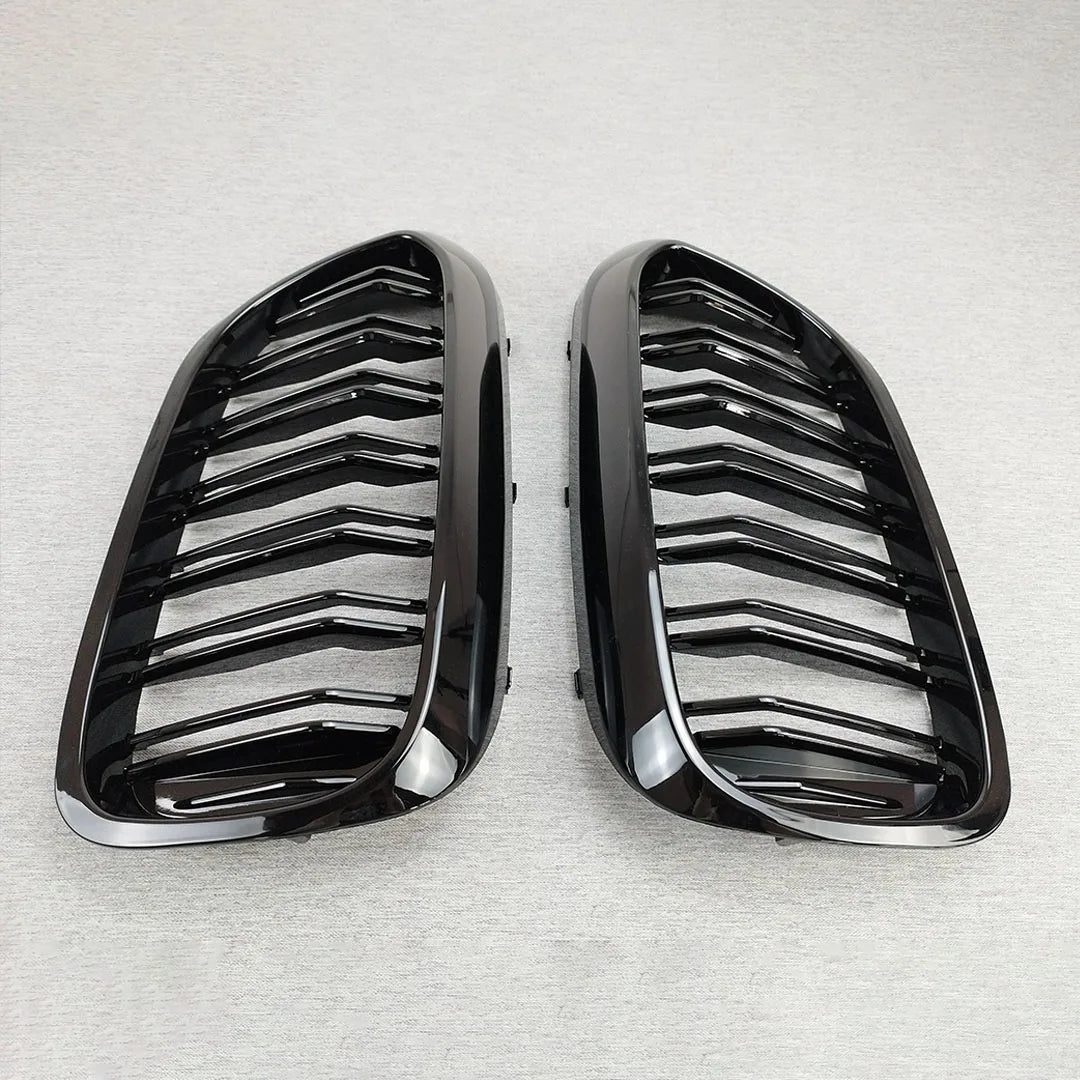 Front Bumper Grill For BMW 5 Series M5 G30 G31 520i 530i 540i ABS 2-Slat Gloss Black Front Kidney Grille