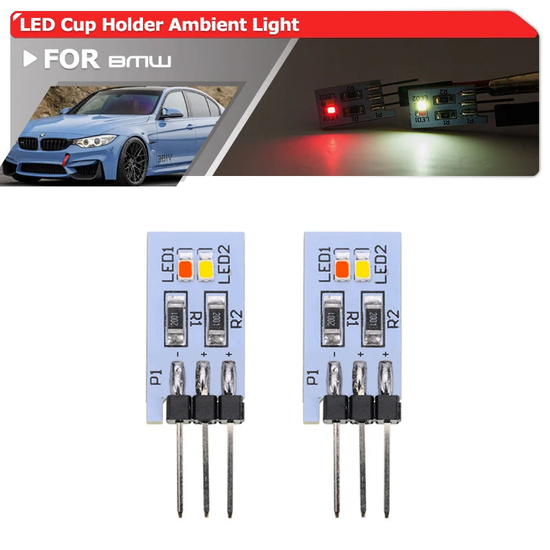 LED cup holder ambient light for BMW F20, F22, F30, F32 pre-LCI
