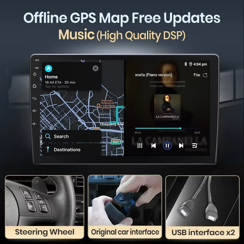 Junsun Wireless CarPlay Android Auto Car Radio For BMW M3 E46 1998-2006 GPS Multimedia 2 din Intelligent Systems Stereo
