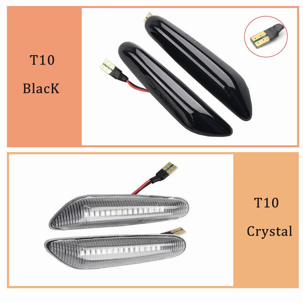 2x Dynamic LED Fender Light Side Marker For BMW 1 3 5 serie E46 E60 E61 E81 E82 E87 E88 E90 E91 E92 E93 X1 E84 X3 E83 X5 E53