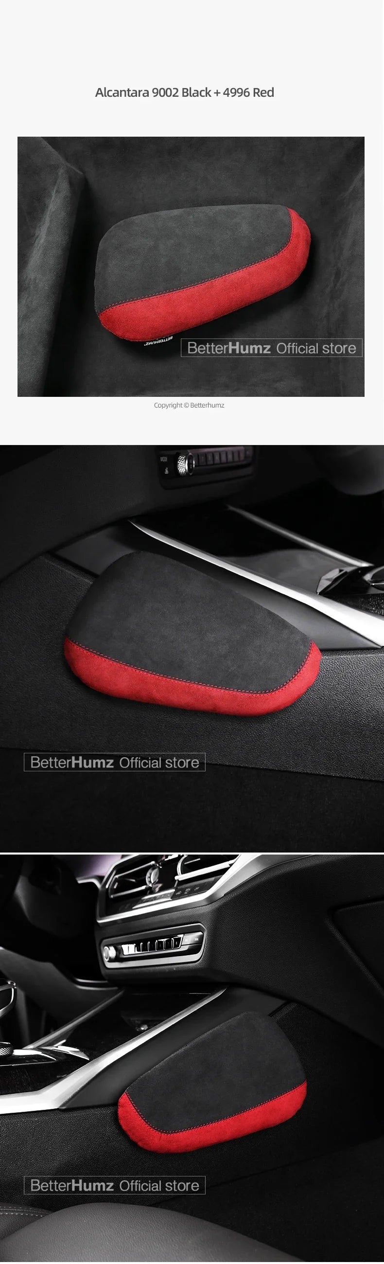 For BMW F30 F20 G20 G30 X3 G01 X5 E70 X6 E71 Made of Alcantara Car Door Armrest Elbow Pad Leg Support Cushion Anti-collision