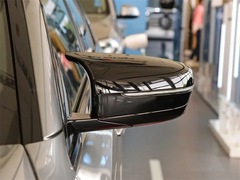For BMW 3 4 5 6 7 8 series G20 G22 G30 G38 G11 G15 G16 Car Rearview Mirror Cover Side Wing Protect Frame Covers Bright Black