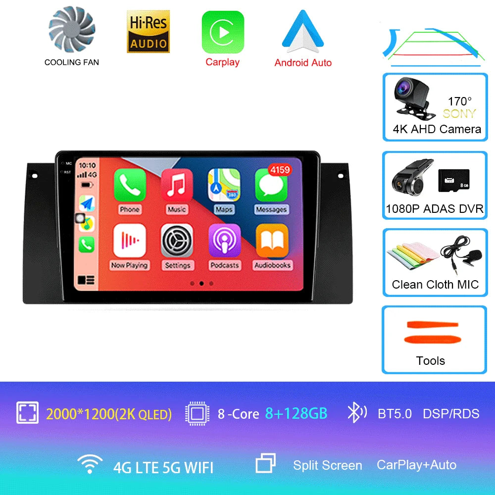 Android Autoradio 15 For BMW X5 E39 E53 1999 - 2006  Multimedia Video Player Stereo Navigation GPS No 2din 2 din dvd