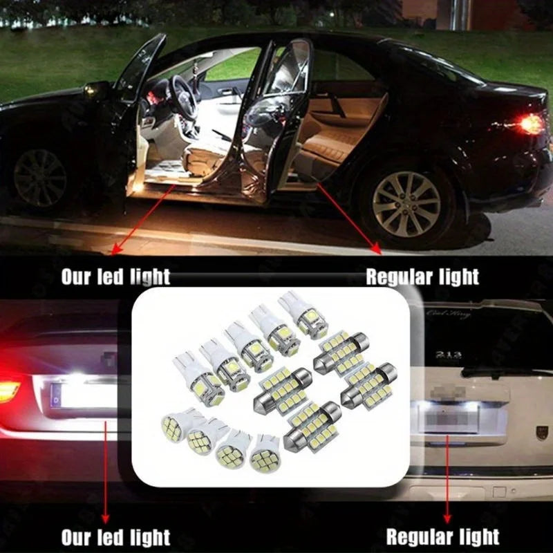 24pcs/Set Automobile LED Combination Light Car Interior Light T10 1156 Width Lamp Double-pointed Reading Light