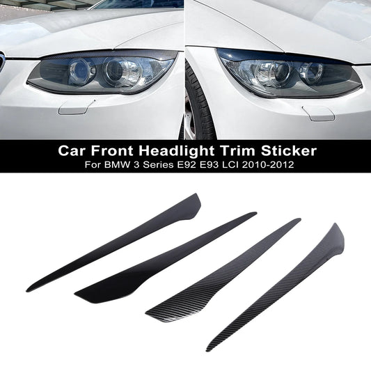Headlight Eyelids Head Light Lamp Eyebrow Cover Trim Headlight Eyebrow For BMW 3 Series E92 E93 LCI 2010-2012 Car Accessories