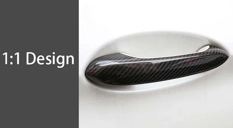Real Carbon Fiber Car Door Handle Decoration For BMW 3 4 5 6 7 8 X Series X3 X4 X5 X6 X7 G01 G02 G05 G06 F90 G20 G22 G30 G38 G32