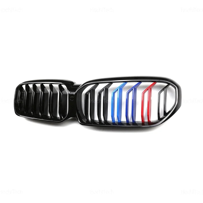 For BMW 5 Series G30 G38 G31 F90 M5 LCI 2020-2023 Car Front Bumper Grille Racing Grills Replacement 2 Slat Gloss Black Grilles