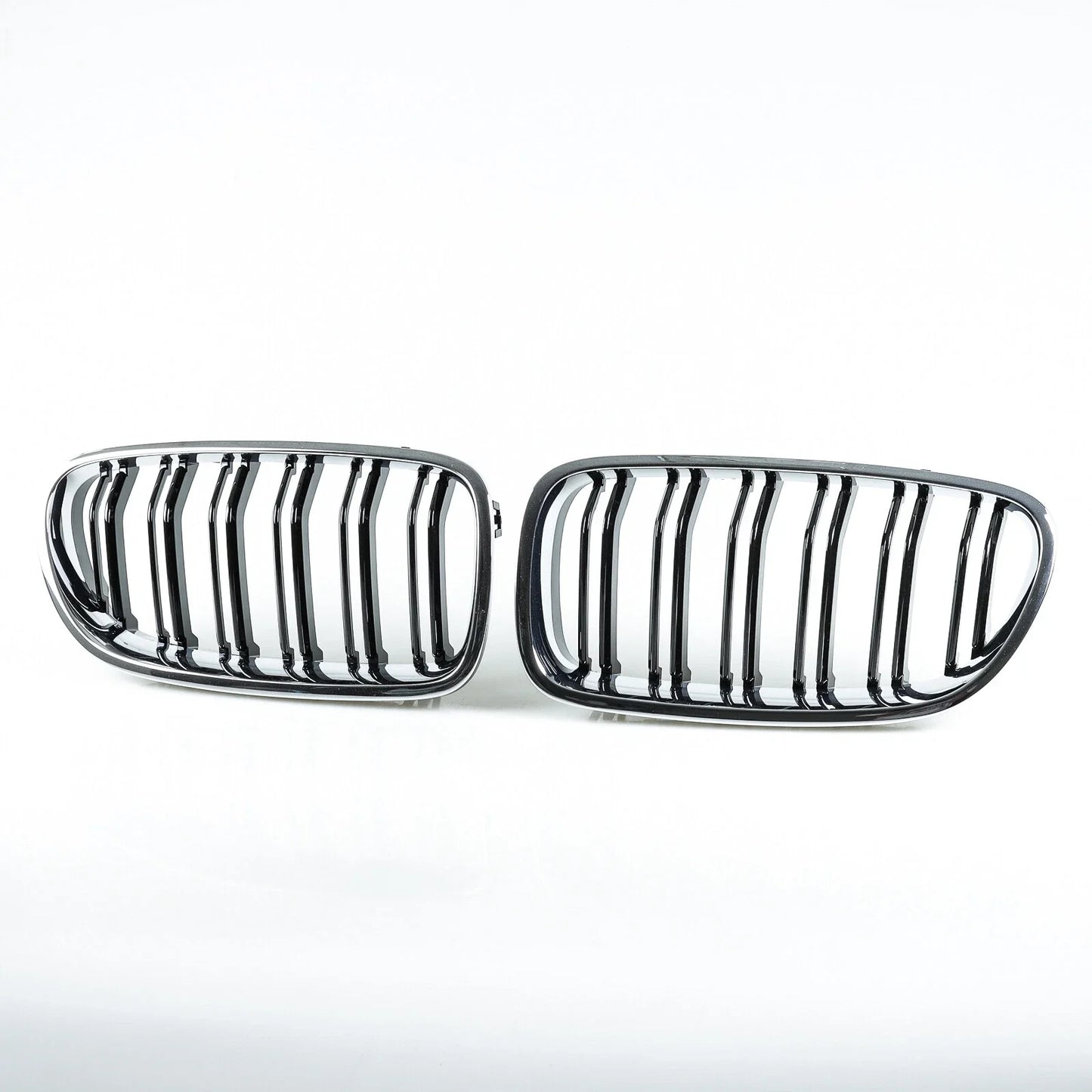 For BMW 5 Series F10 F11 M5 2010-2016 Car Styling Double Line Grille Kidney ABS Front Hood Racing Grill Black Auto Accessories