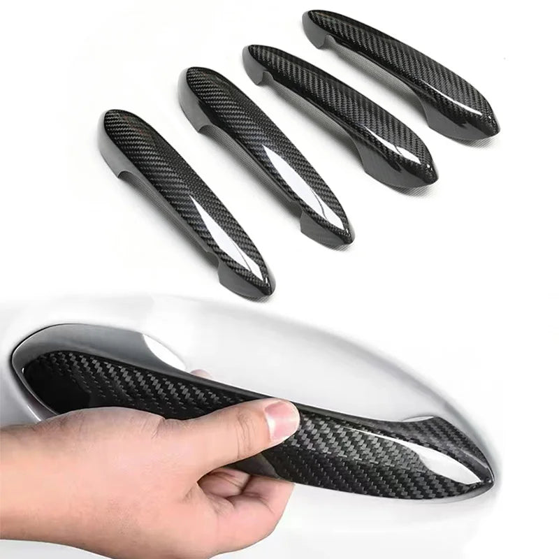 Real Carbon Fiber Car Door Handle Decoration For BMW 3 4 5 6 7 8 X Series X3 X4 X5 X6 X7 G01 G02 G05 G06 F90 G20 G22 G30 G38 G32